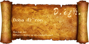 Doba Áron névjegykártya